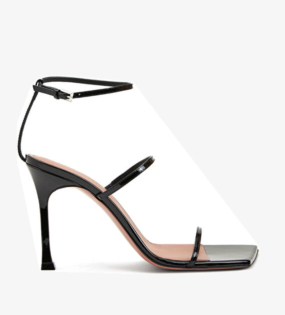 Amina Muaddi Maya Siyah Kadın Deri Sandalet model görseli