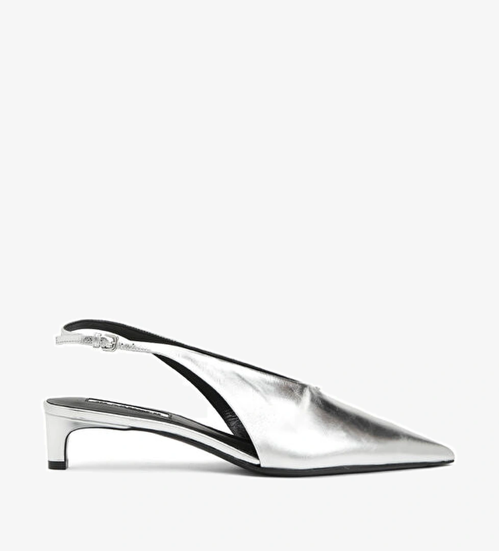 Jil Sander Silver Deri Topuklu Ayakkabı model görseli