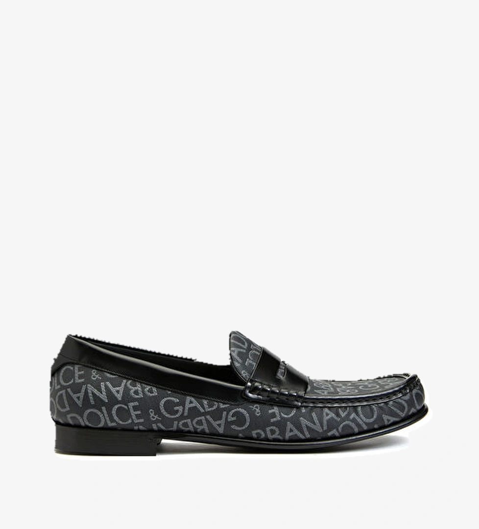 Dolce&gabbana Siyah Logo Baskılı Erkek Loafer model görseli