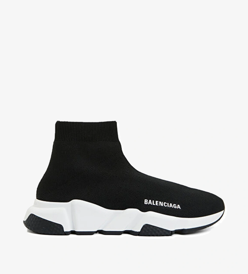 Balenciaga Speed Siyah Beyaz Logo Detaylı Kadın Sneaker model görseli