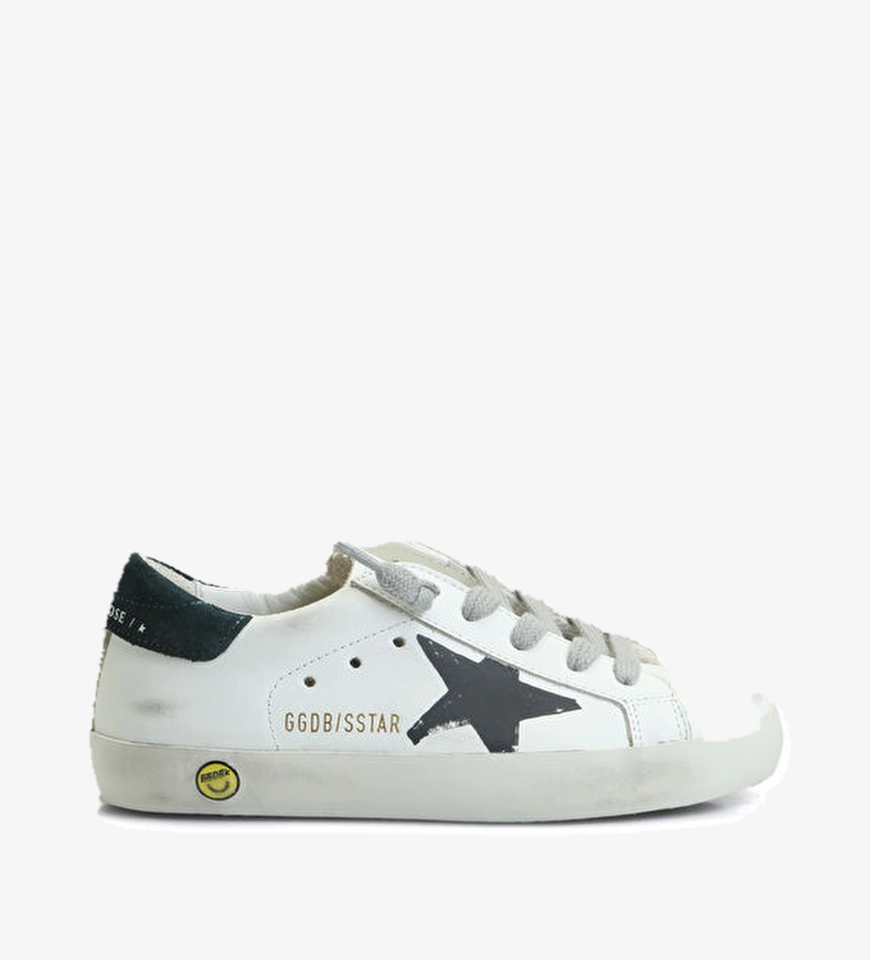 Golden Goose Super-Star Beyaz Unisex Çocuk Deri Sneaker model görseli