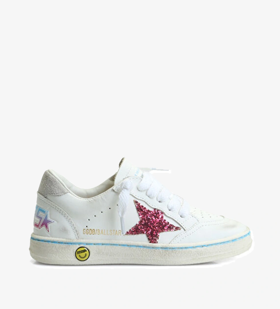 Golden Goose Ballstar Beyaz Kız Çocuk Deri Sneaker model görseli