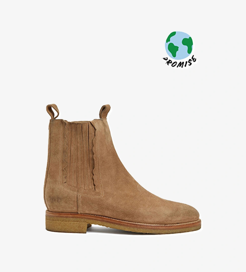 Golden Goose Chelsea Bej Erkek Deri Bot model görseli