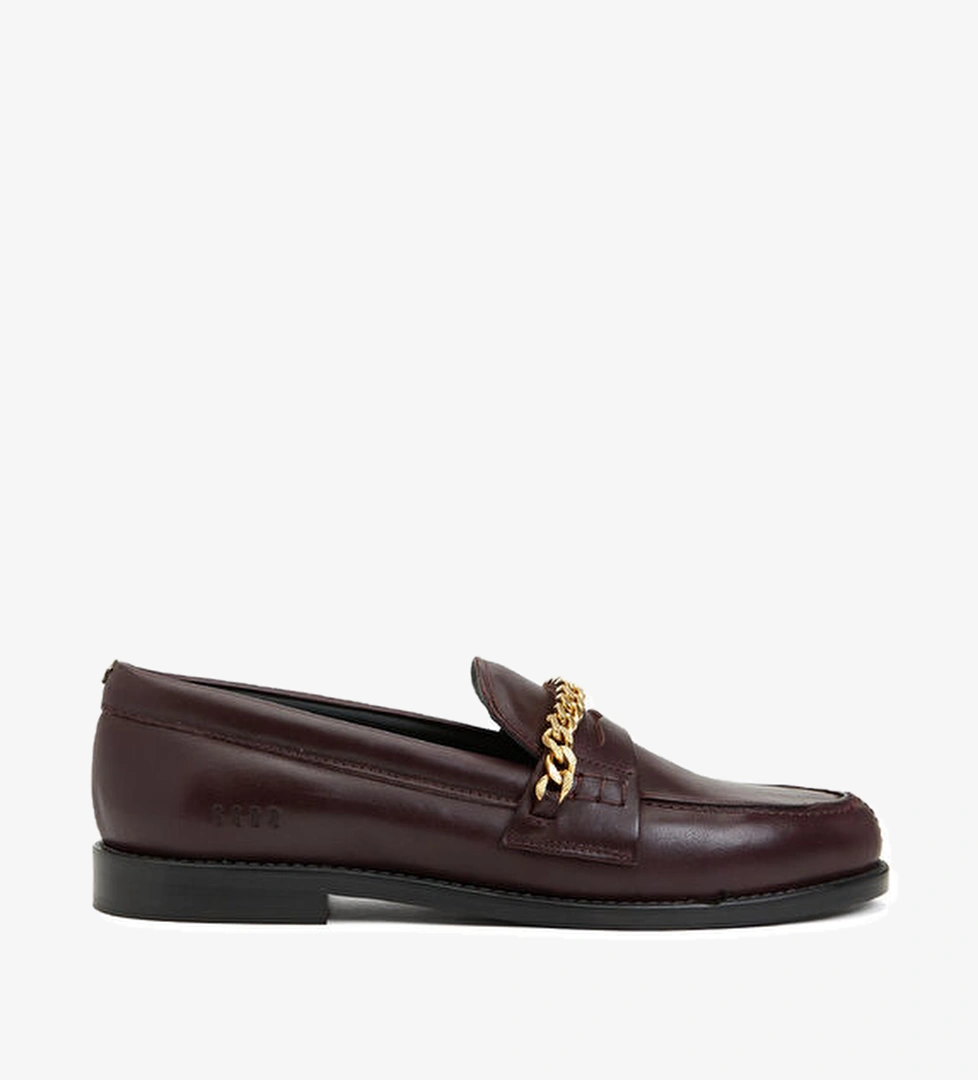 Golden Goose Bordo Kadın Deri Loafer model görseli