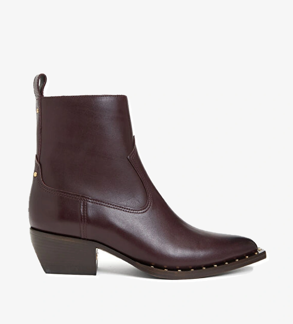 Golden Goose Bordo Kadın Deri Bot model görseli