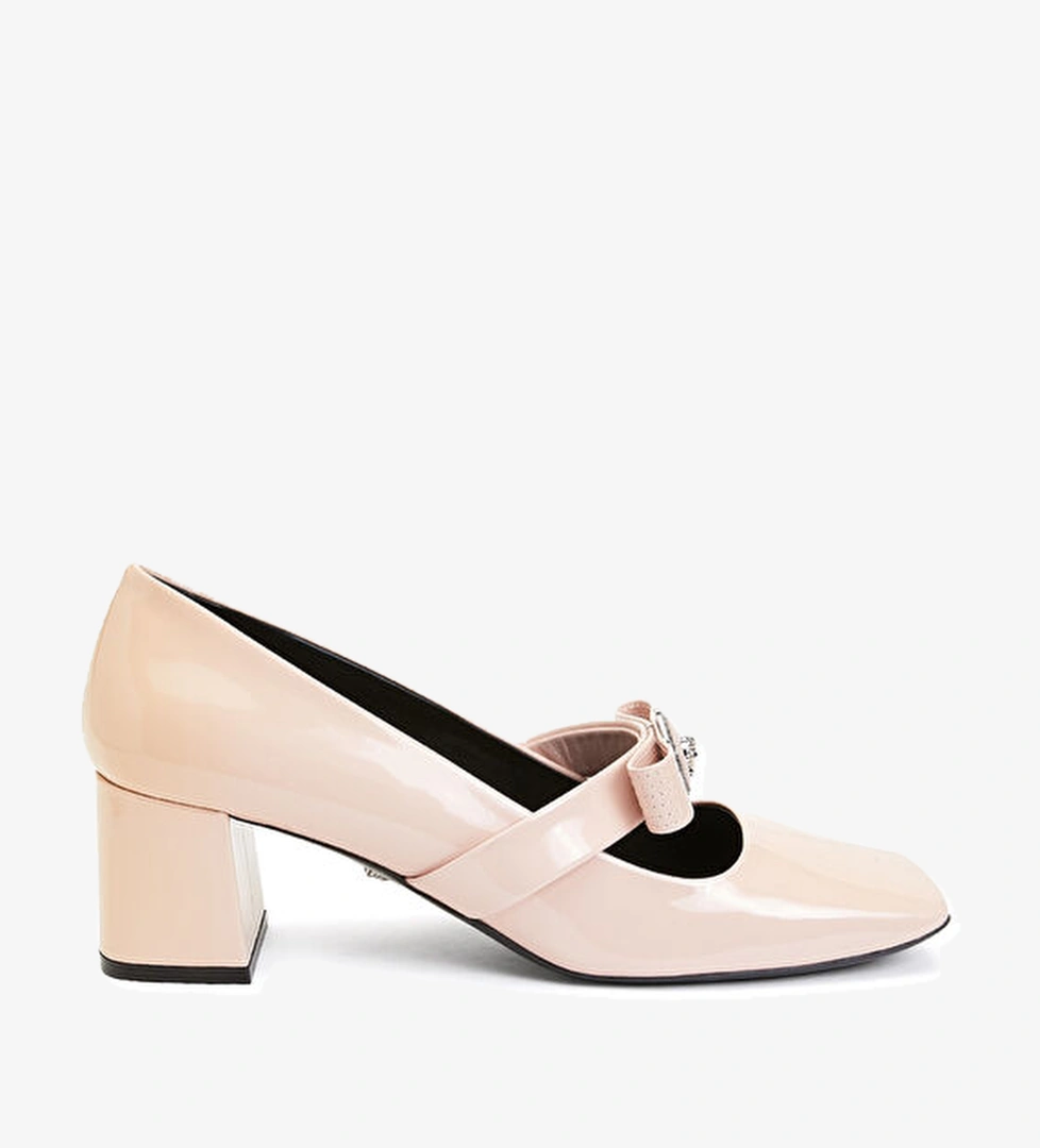 Versace Pudra Deri Topuklu Ayakkabı model görseli