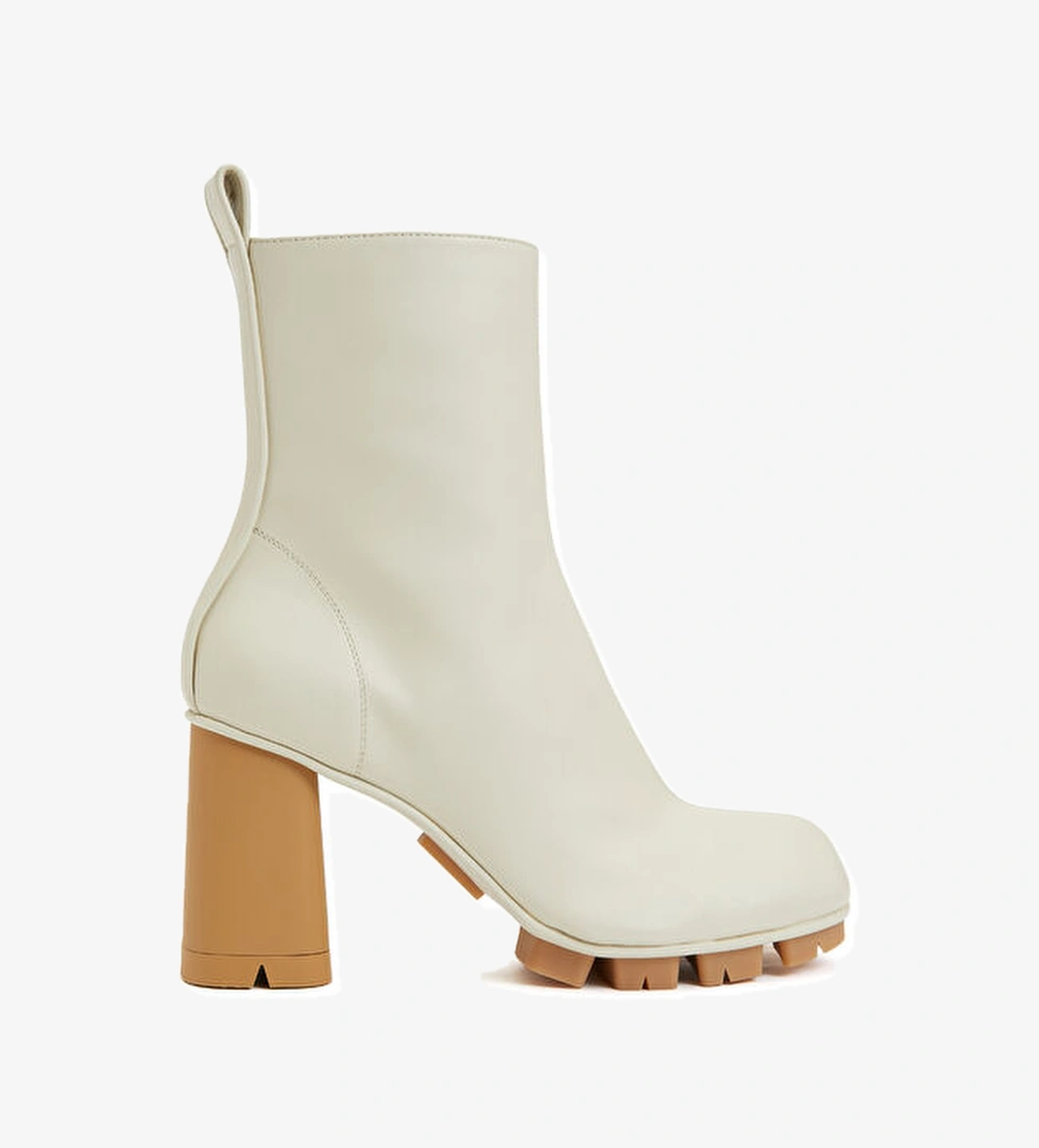 Shore Ekru Kadın Deri Bot - Görsel 1