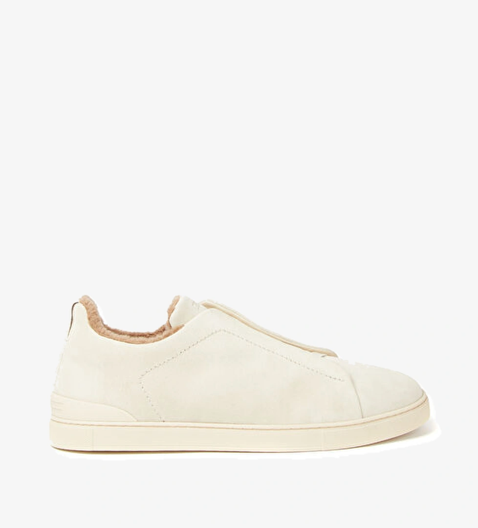Zegna Krem Erkek Deri Sneaker model görseli