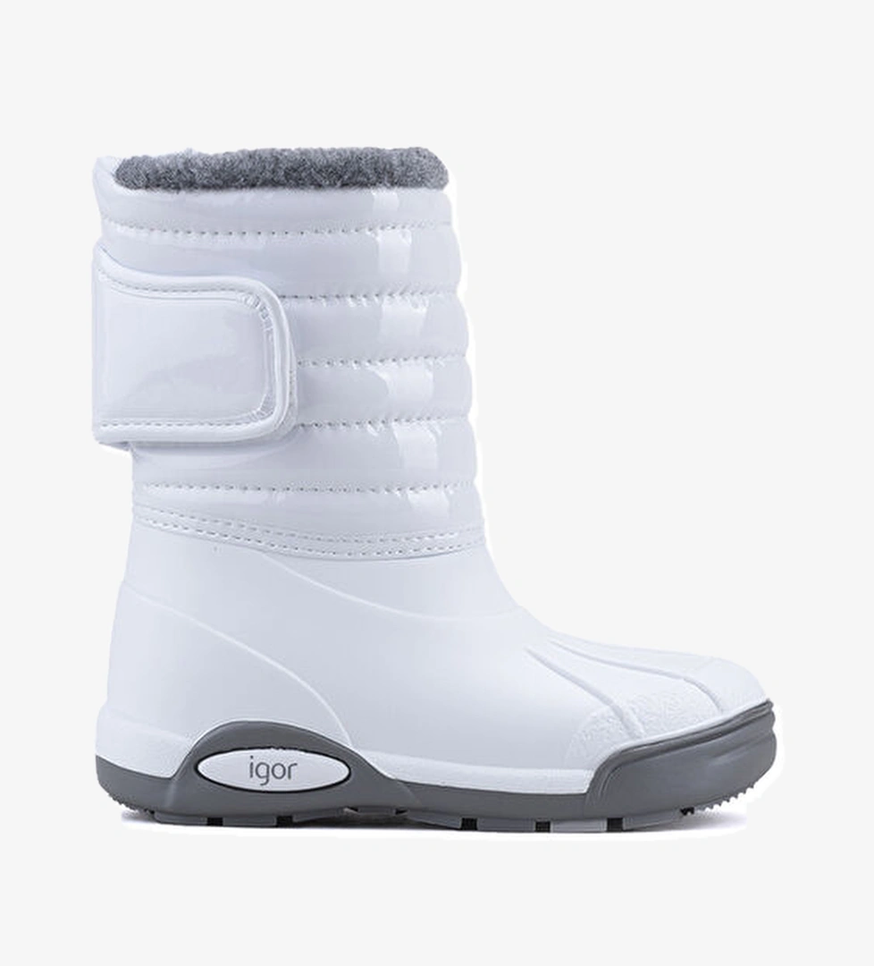 Topo Ski Charol Beyaz Unisex Çocuk Bot - Görsel 1