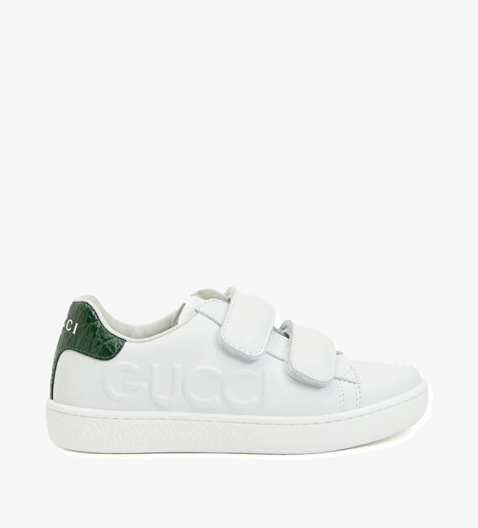 Gucci Beyaz Logolu Unisex Çocuk Deri Sneaker model görseli