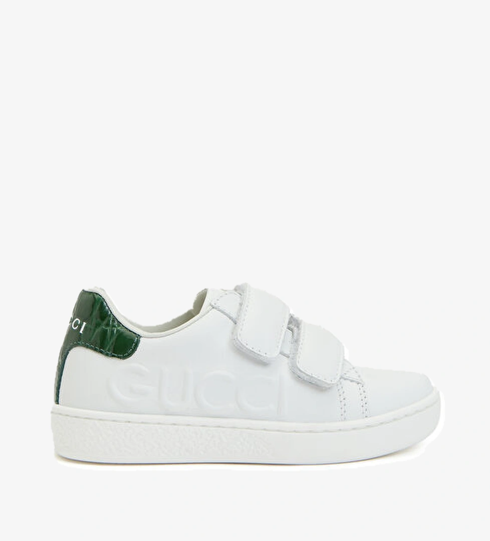 Gucci Beyaz Logolu Unisex Çocuk Deri Sneaker model görseli