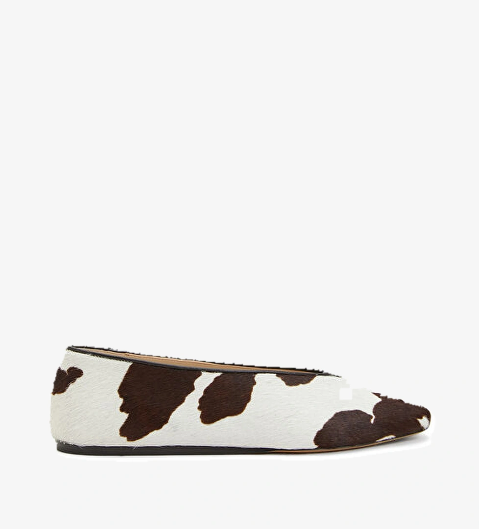 Le Monde Beryl Kahverengi Beyaz Deri Babet model görseli