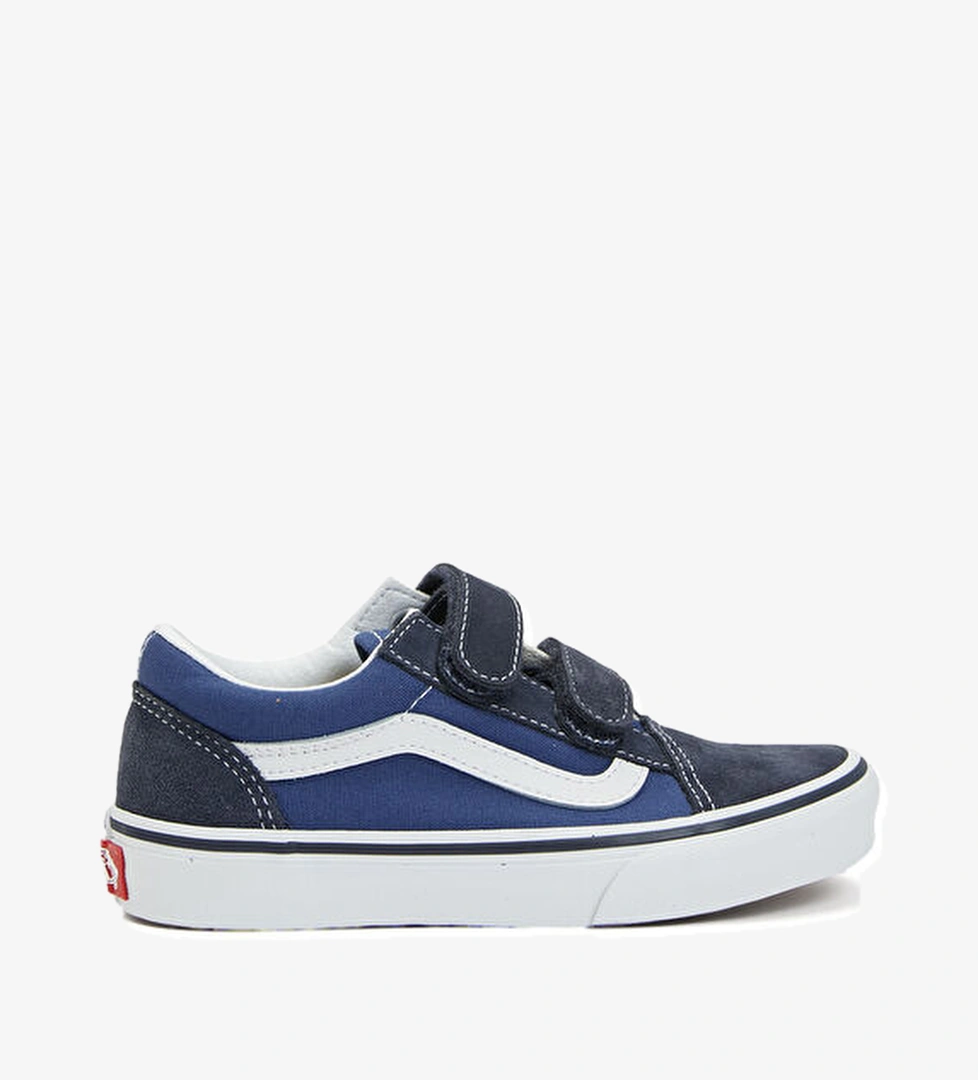 UY Old Skool V Lacivert Çocuk Deri Sneaker - Görsel 1