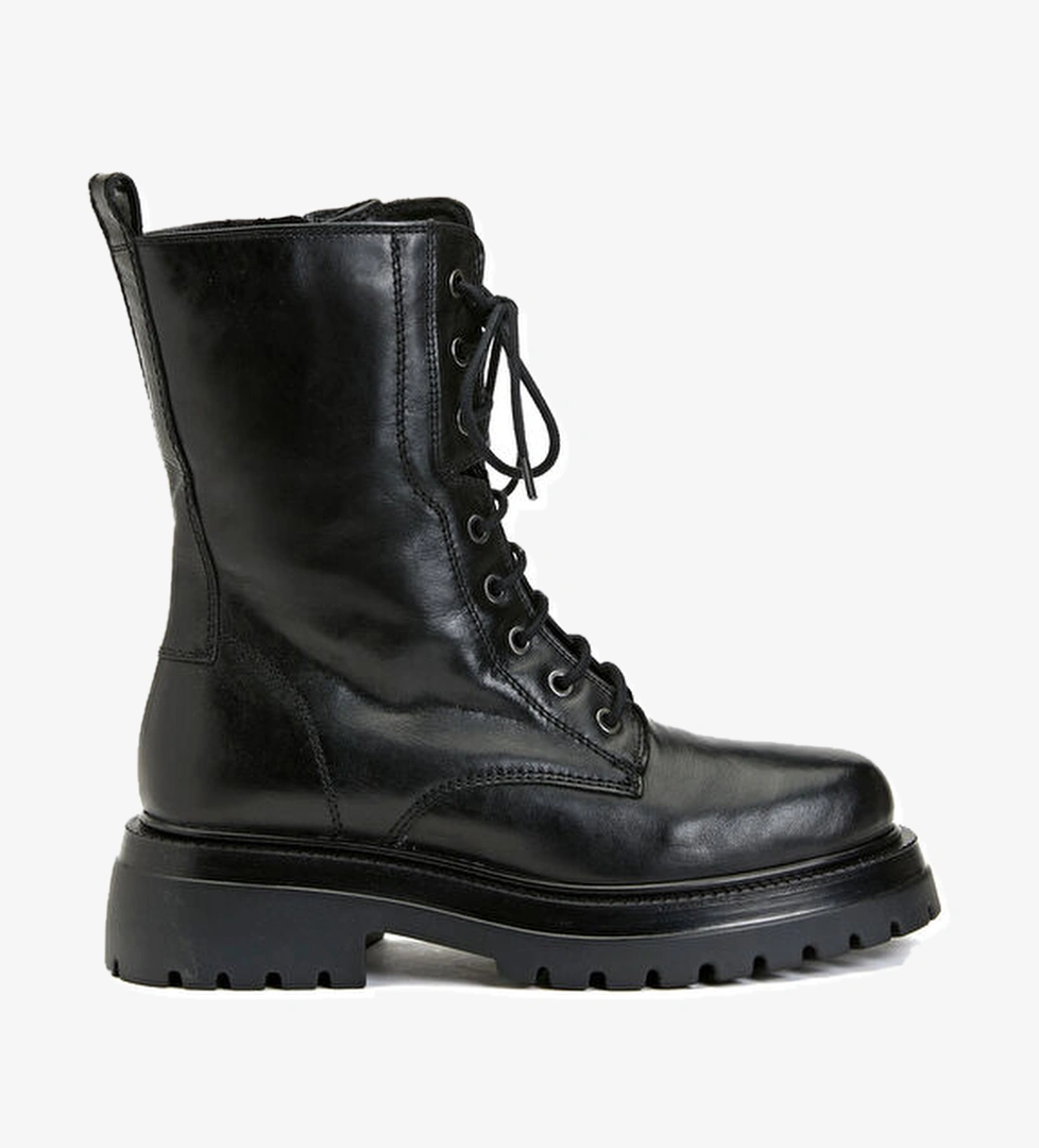 George Hogg Siyah Kadın Deri Bot model görseli