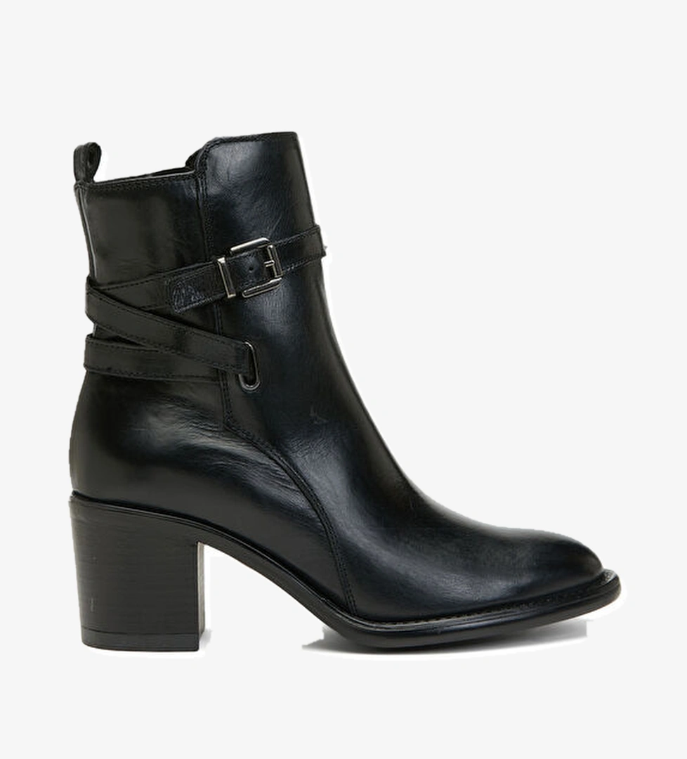 Siyah Kadın Deri Bot - Görsel 1