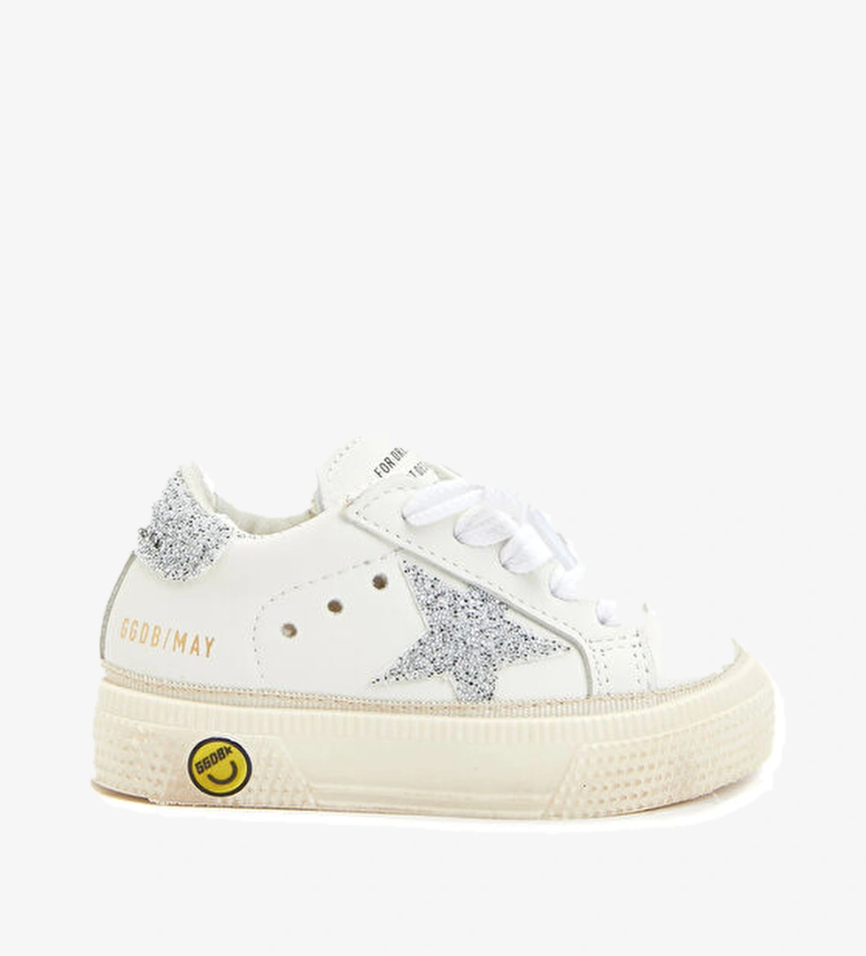 Golden Goose May Beyaz Kız Çocuk Deri Sneaker model görseli