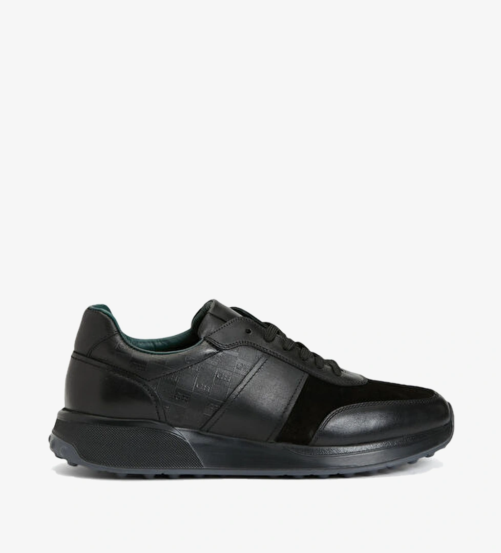 Siyah Erkek Deri Sneaker