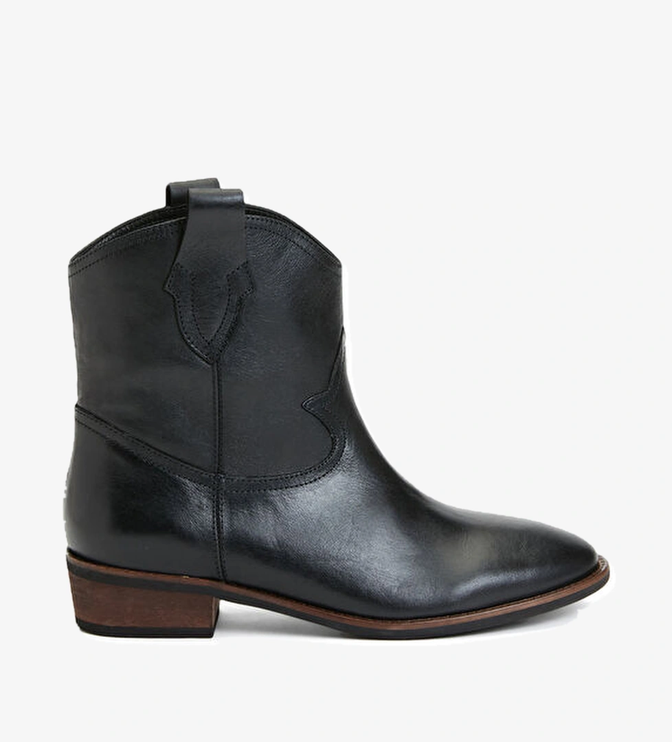 Divarese Divarese Siyah Kadın Deri Western Bot | Beymen Siyah - 1. görsel