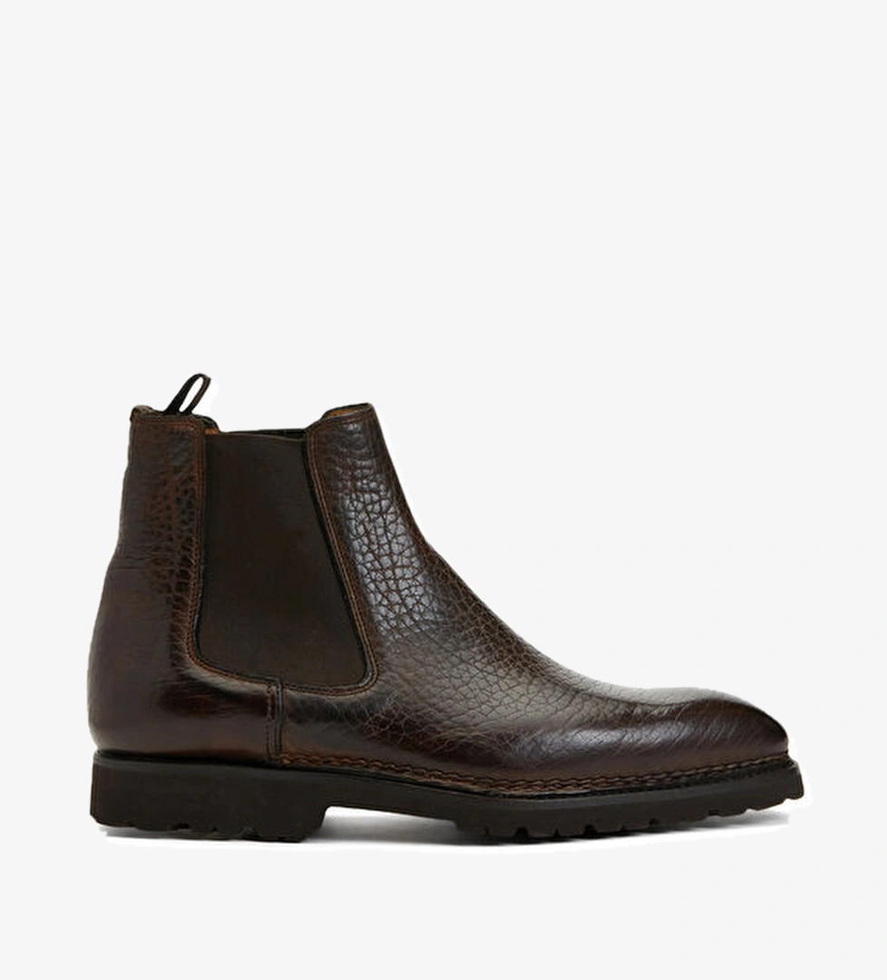 Bontoni Koyu Kahverengi Erkek Deri Bot model görseli