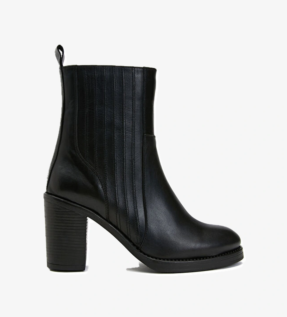 Siyah Kadın Deri Bot - Görsel 1