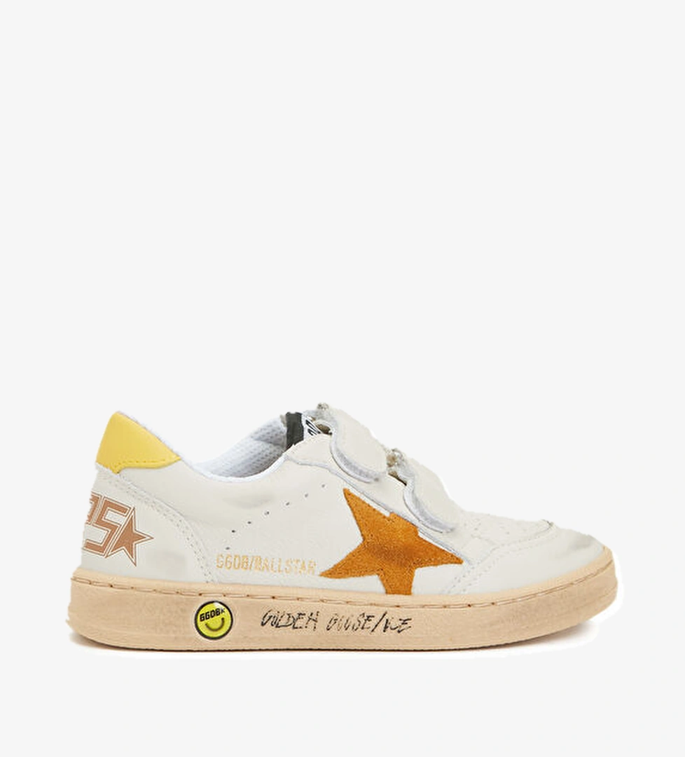 Golden Goose Ball Star Krem Kız Çocuk Deri Sneaker model görseli
