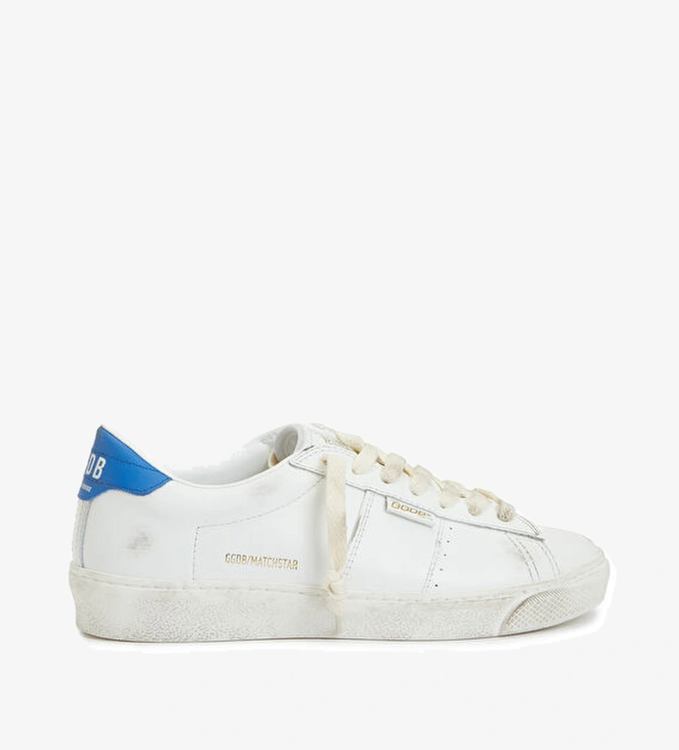 Golden Goose Matchstar Beyaz Mavi Kadın Deri Sneaker model görseli