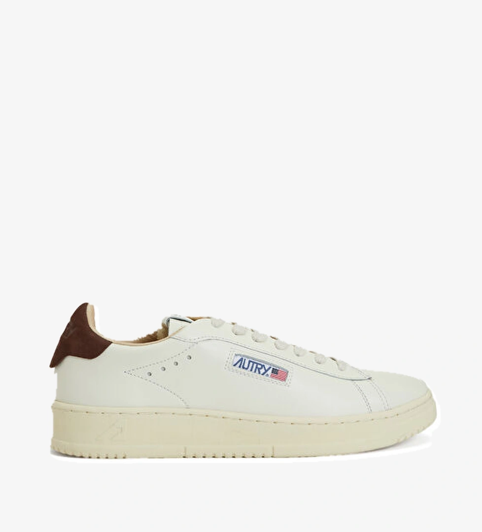 Dallas Beyaz Kahverengi Erkek Deri Sneaker - Görsel 1