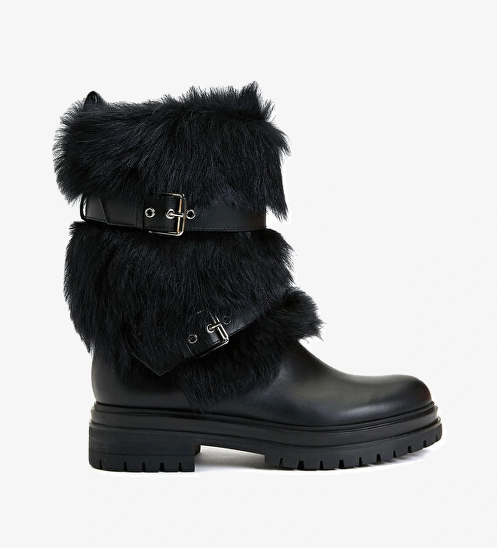 Gianvito Rossi Siyah Kadın Deri Bot model görseli