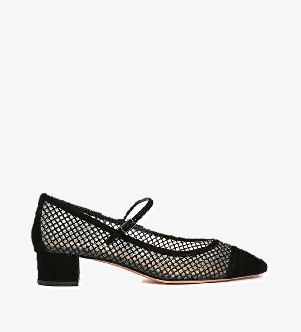 Aquazzura Mayor Crystal Siyah Topuklu Ayakkabı model görseli