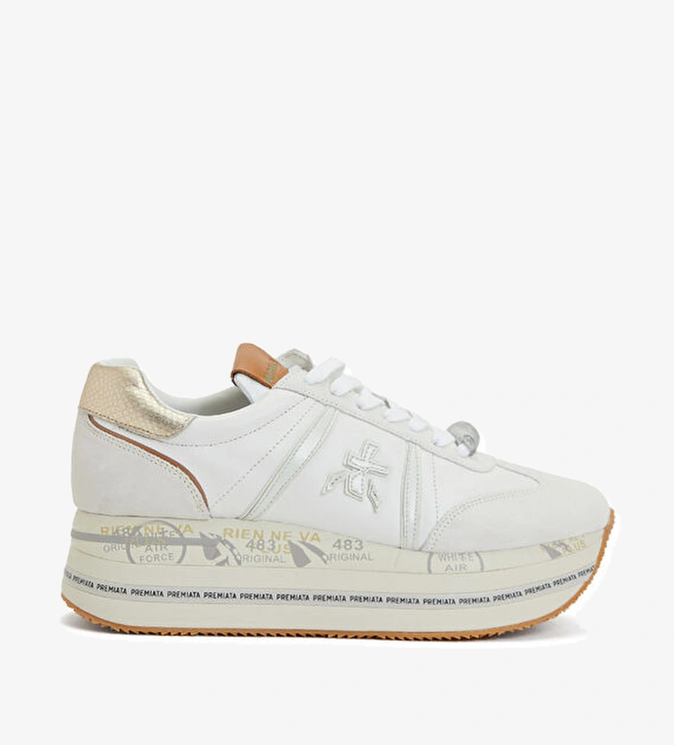 Premiata Premiata Beth Beyaz Ekru Kadın Deri Sneaker | Beymen Beyaz Ekru - 1. görsel