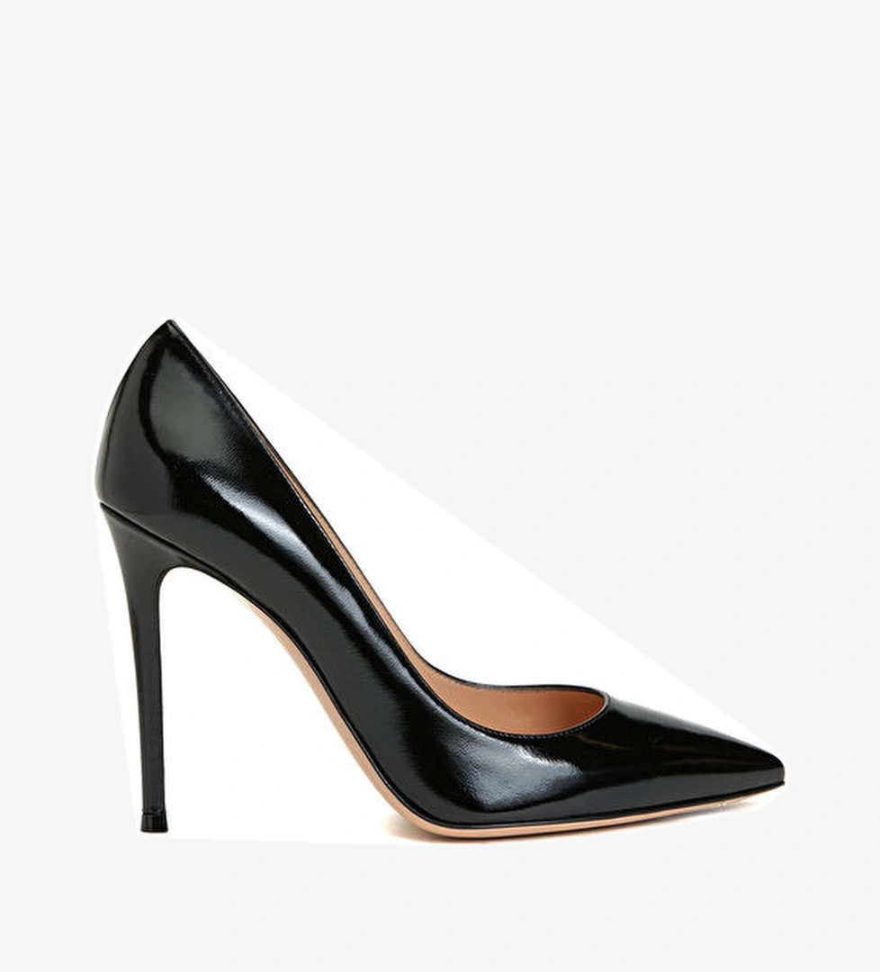 Gianvito Rossi Siyah Deri Stiletto model görseli