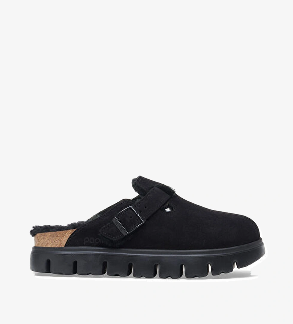 Birkenstock Boston Siyah Kadın Süet Terlik model görseli