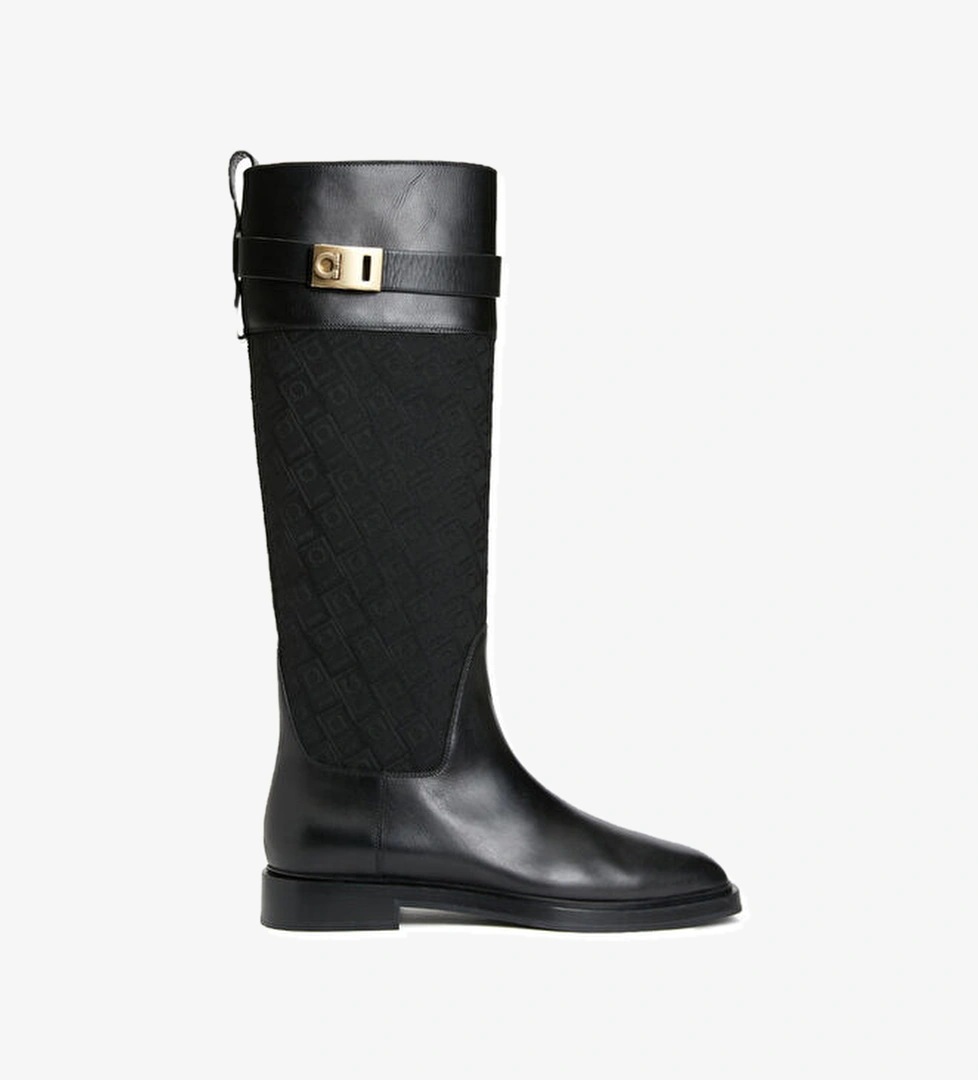 Ferragamo Ferragamo Siyah Logo Jakarlı Kadın Çizme Beymen'de! Siyah - 1. görsel