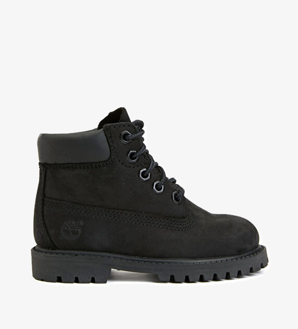 Premium 6 Inç Siyah Çocuk Deri Bot - Görsel 1