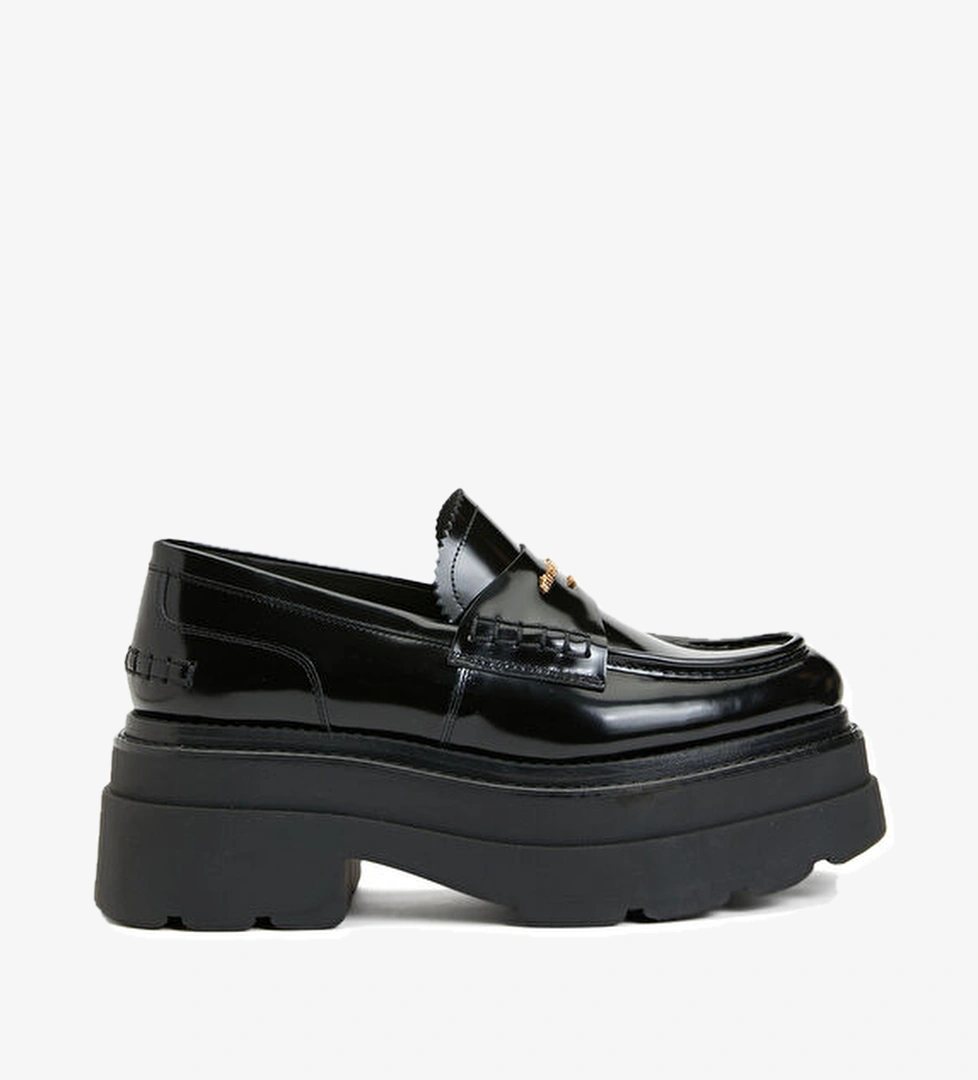 Carter Siyah Kadın Deri Loafer - Görsel 1