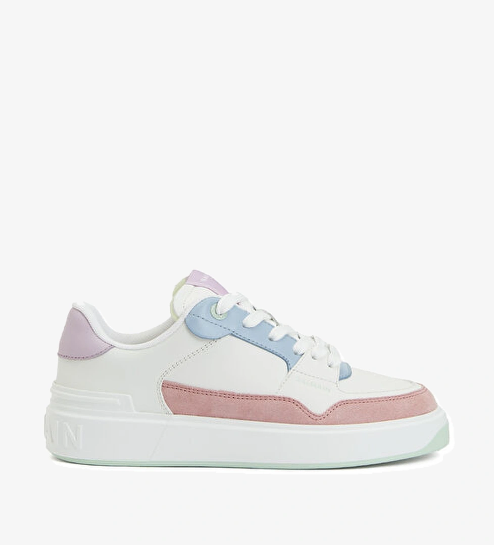 B-Court Çok Renkli Kadın Deri Sneaker - Görsel 1