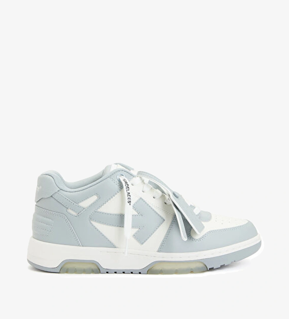 Off-white Beyaz Gri Erkek Deri Sneaker model görseli