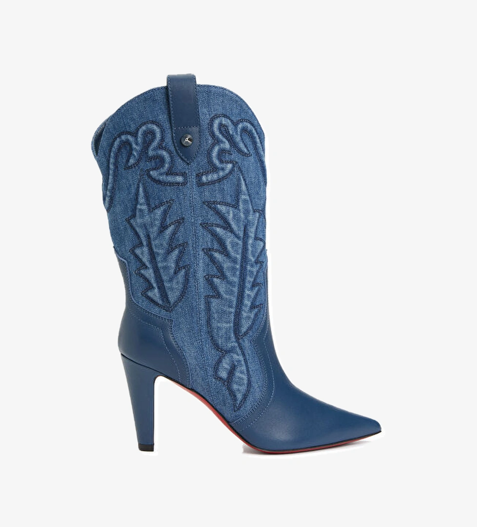Christian Louboutin Santia Mavi Kadın Denim Bot model görseli