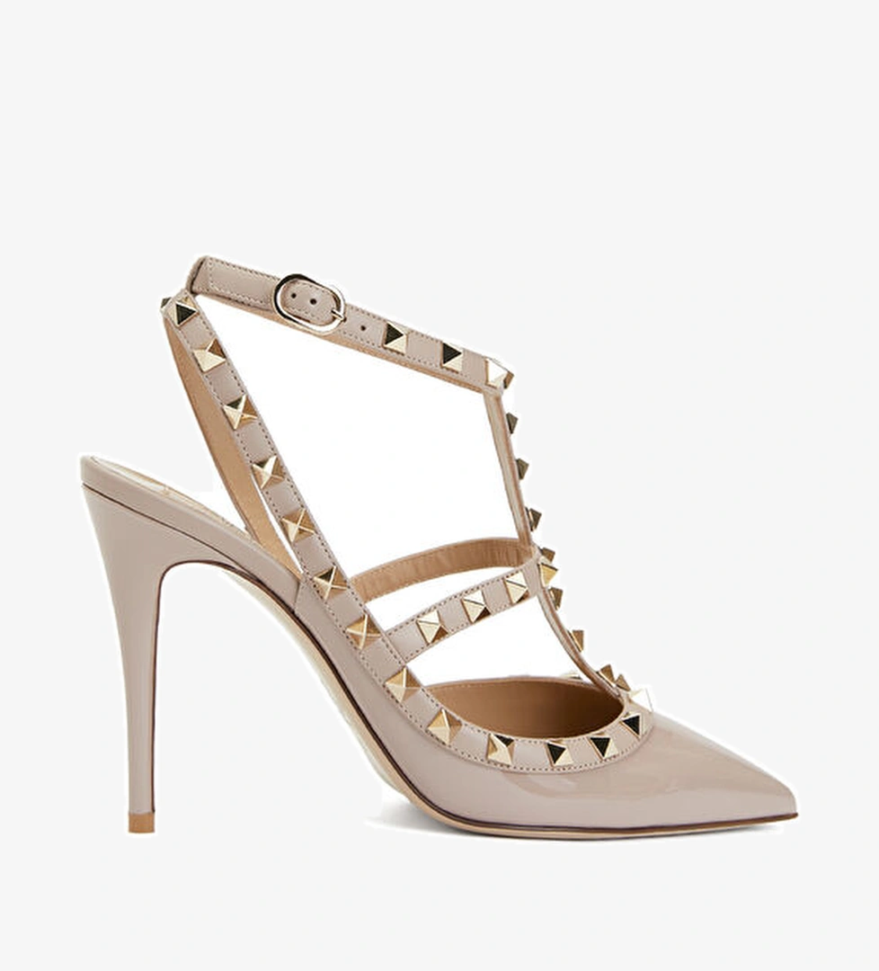 Valentino Garavani Rockstud Pudra Deri Topuklu Ayakkabı model görseli