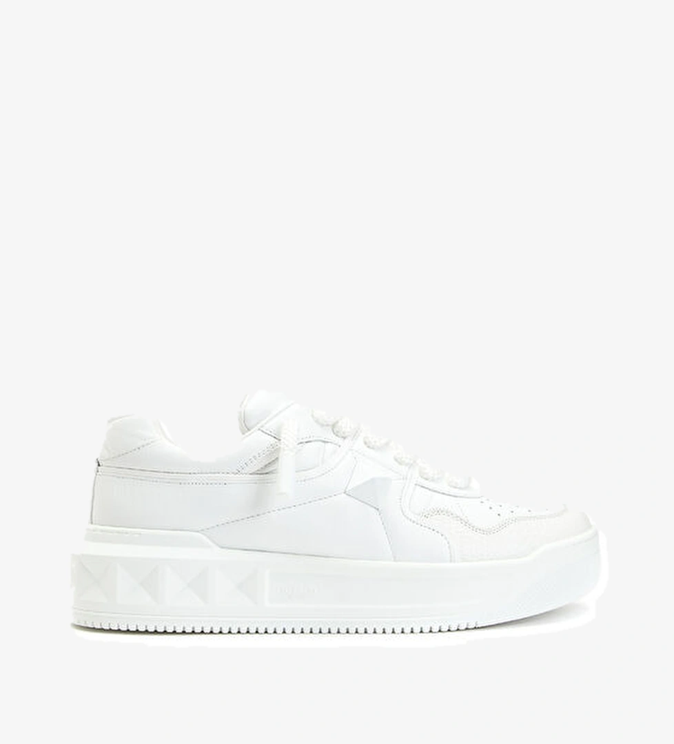 Valentino Garavani Valentino Garavani One Stud Beyaz Erkek Deri Sneaker Beymen'de! Beyaz - 1. görsel