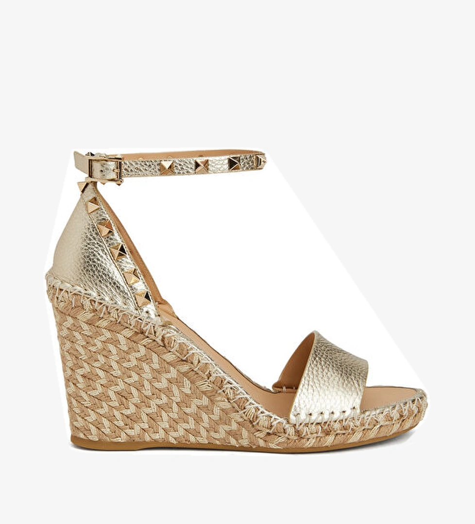 Valentino Garavani Rockstud Gold Kadın Deri Espadril model görseli