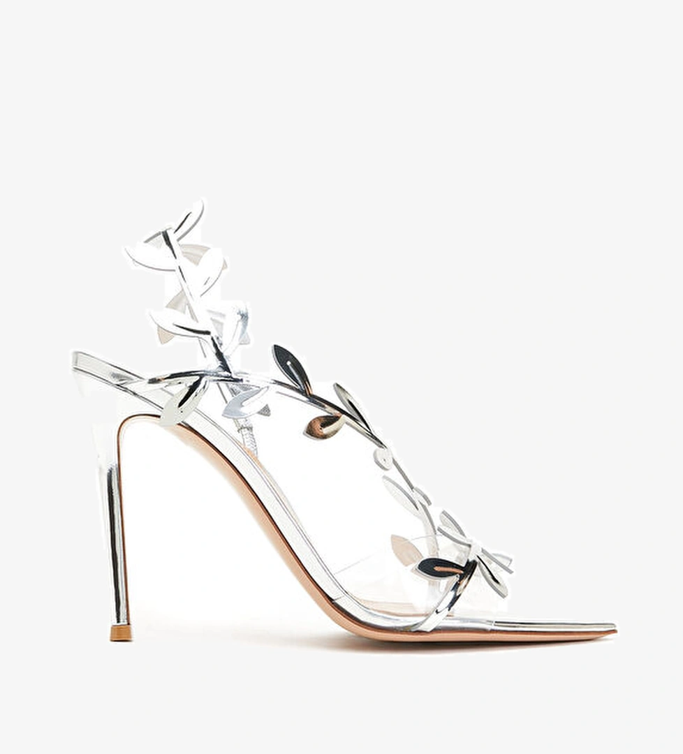 Gianvito Rossi Flavia Silver Kadın Deri Sandalet model görseli