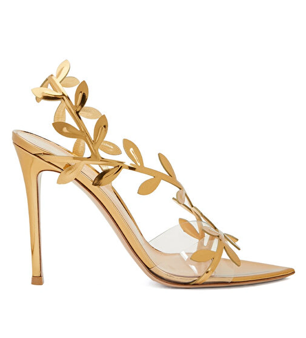 Gold Kadın Deri Sandalet - Görsel 1