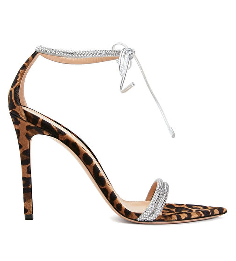 Gianvito Rossi Leopar Süet Sandalet model görseli