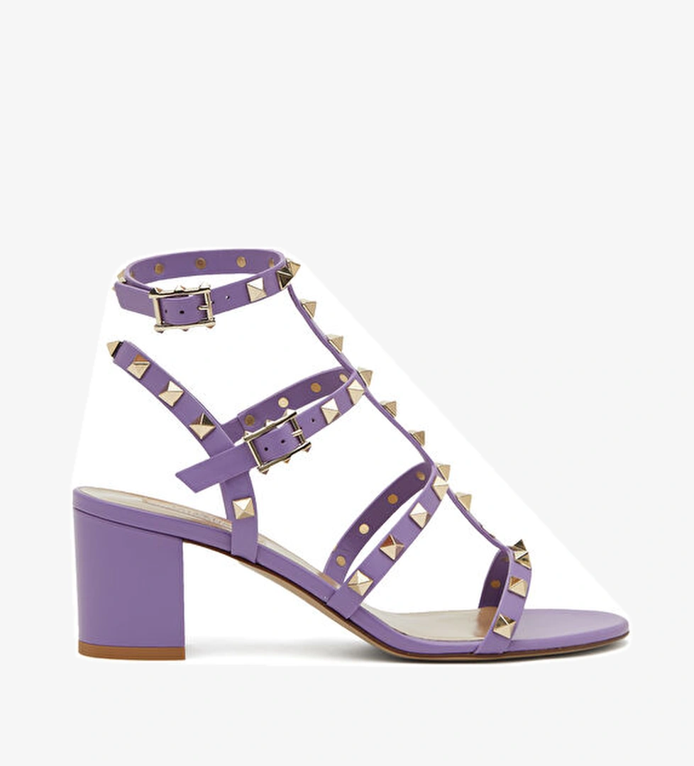 Valentino Garavani Rockstud Mor Kadın Deri Sandalet model görseli