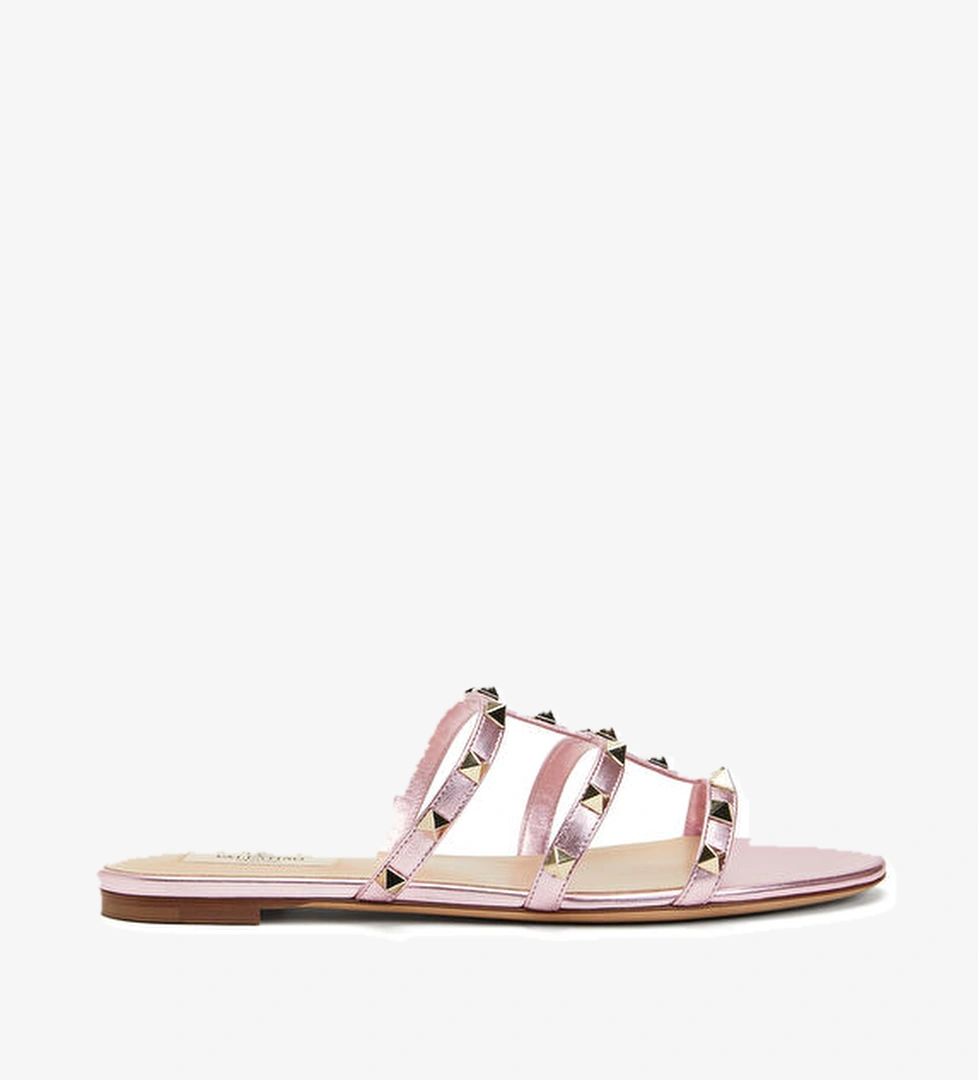 Valentino Garavani Rockstud Açık Pembe Kadın Deri Terlik model görseli