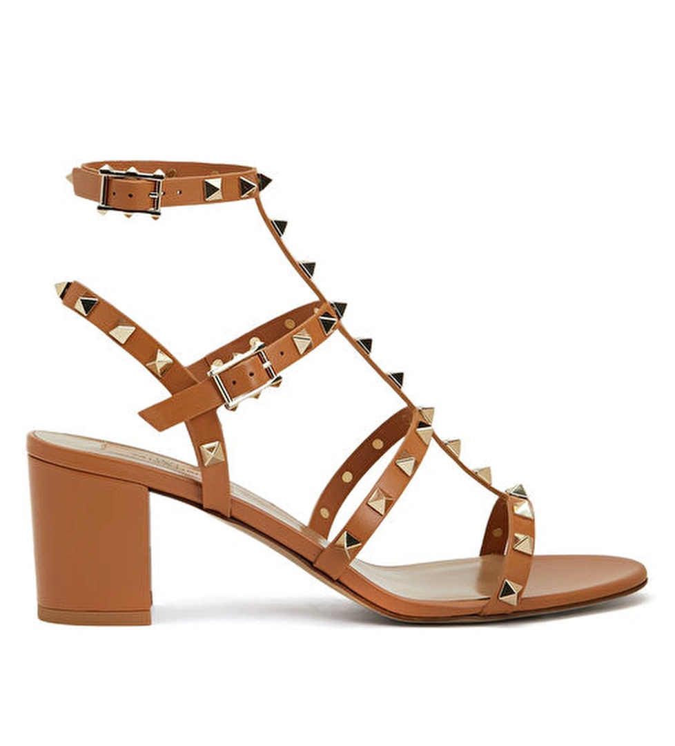 Valentino Garavani Rockstud Bej Kadın Deri Sandalet model görseli