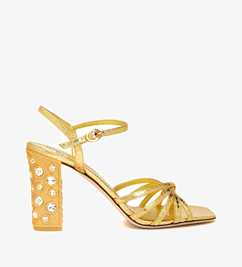 Valentino Garavani Gold Kadın Deri Sandalet model görseli