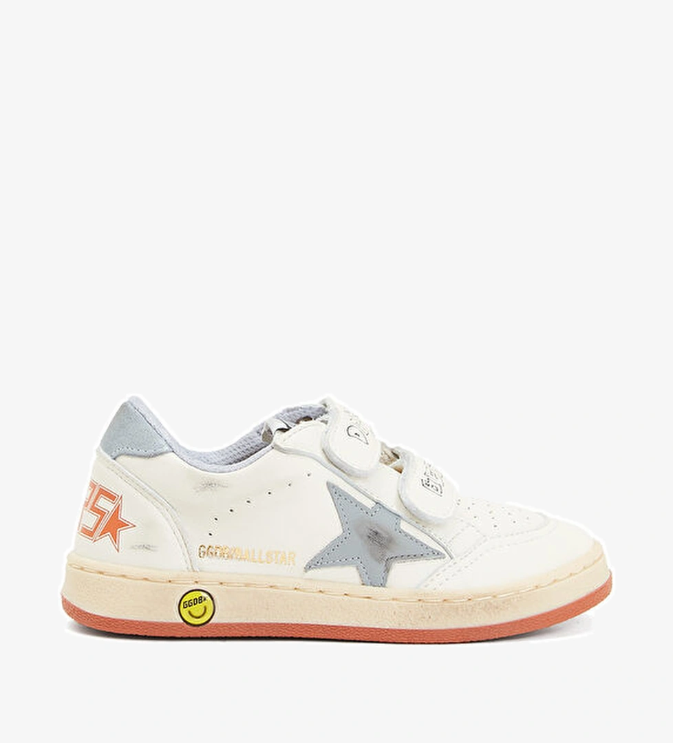 Golden Goose Ball Star Mavi Unisex Çocuk Deri Sneaker model görseli
