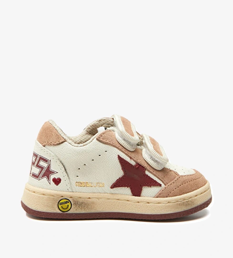 Golden Goose Ball Star Beyaz Pembe Kız Çocuk Deri Sneaker model görseli